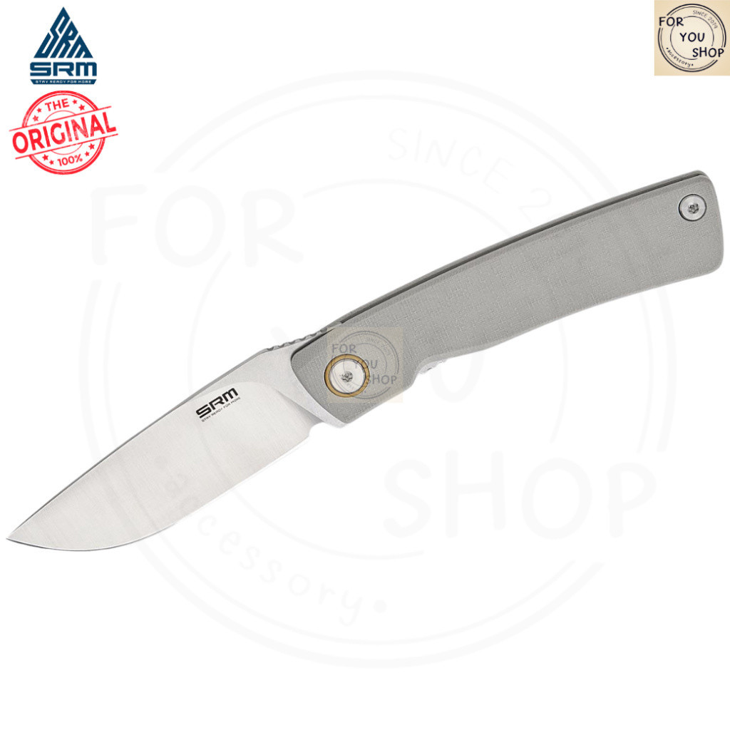 sg-11134201-81zto-mn4e52iy0zyadf.jpg มีดพับ SRM 105M-GK Air Lightweight ใบมีด 2.95” 14C28N Satin ด้าม G10 Liner Lock สีเทา
