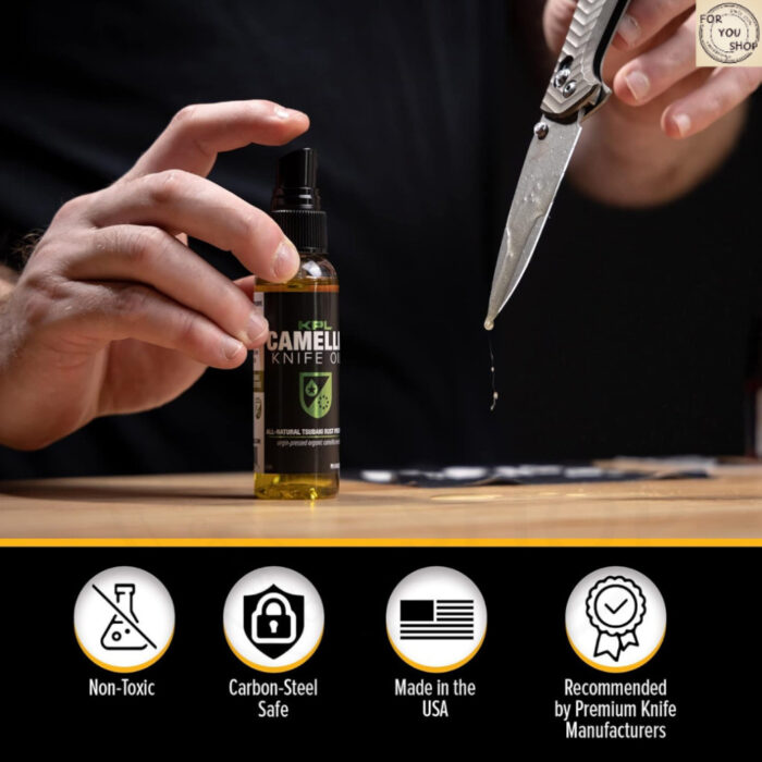 KPL Camellia Oil น้ำมันคาเมเลียออร์แกนิก 60ml แบบสเปรย์ Food Grade ป้องกันสนิมมีดคาร์บอน & เหล็กหล่อ