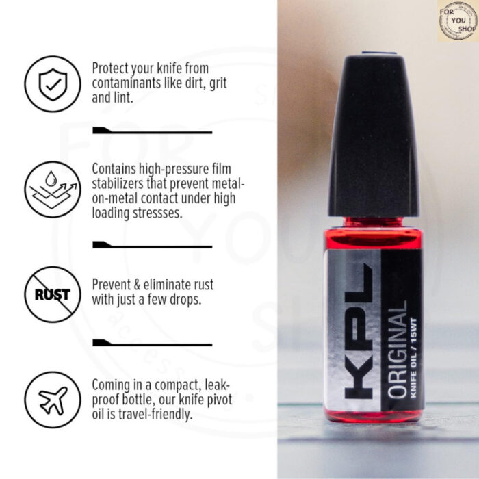 KPL Original Knife Oil 10ml น้ำมันหยอดมีดพับ สูตรกลาง 15WT ลื่นนุ่ม หล่อลื่นแกนพับ กันสนิม ไม่แห้ง