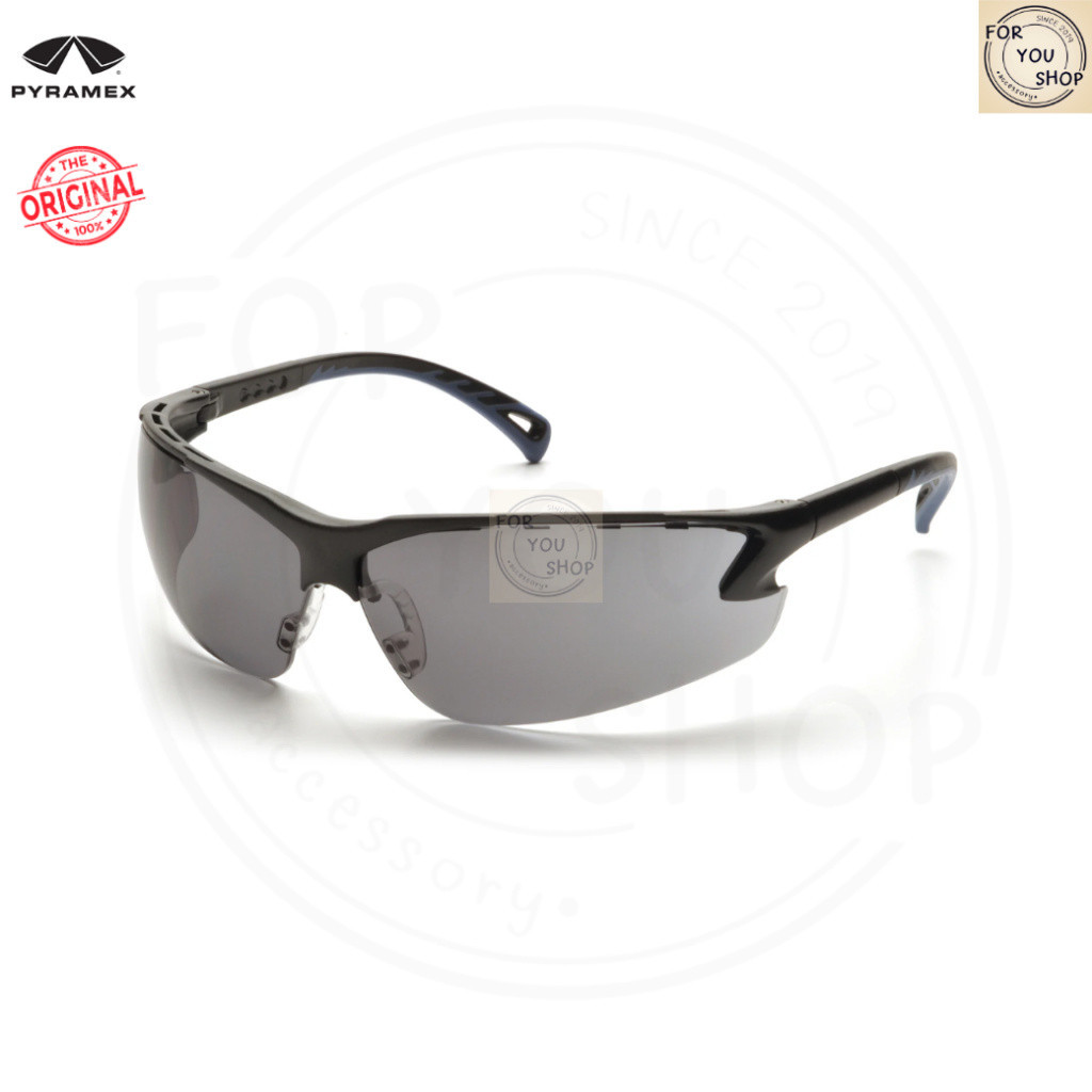 Pyramex Venture 3 รุ่น SB5720D แว่นเซฟตี้ เลนส์เทา กรอบดำ Safety Glasses