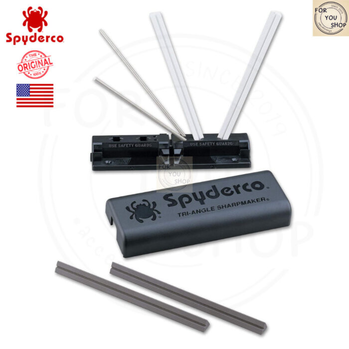 ชุดลับมีด Spyderco Tri-Angle Premium Sharpmaker 204MF ของแท้ พร้อมแท่งหินเซรามิก+DVD คู่มือการใช้งาน