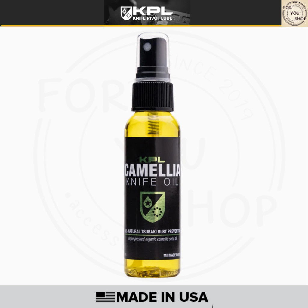 KPL Camellia Oil น้ำมันคาเมเลียออร์แกนิก 60ml แบบสเปรย์ Food Grade ป้องกันสนิมมีดคาร์บอน & เหล็กหล่อ