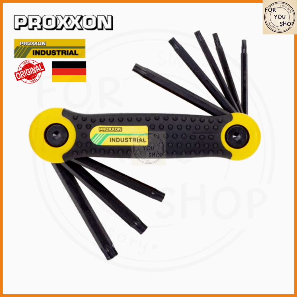 ชุดประแจหกเหลี่ยมพับได้ 8 ชิ้น PROXXON รุ่นพกพา (1.5–8 มม.) ของแท้จากเยอรมนี