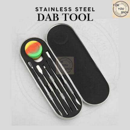 ไม้แด๊บ สแตนเลส Dab Tool Stainless Steel แบบ2หัว ครบเซ็ต ไม้ตักแด๊บ ไม้ตักเรซิ่น tool with resin