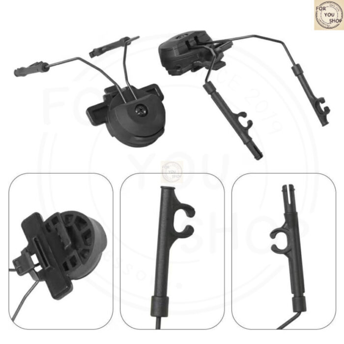 ขาติดหูฟังหมวกกันน็อค รองรับ WENDY 19-21mm หมุนได้ 360° Tactical Helmet Headset Rail Mount 360° ขายึดหูฟัง