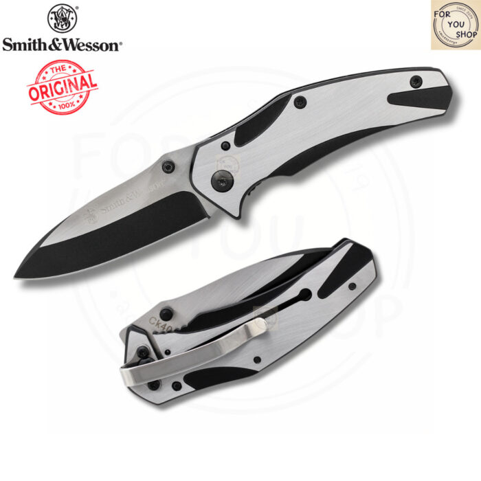sg-11134201-820la-mnbllxddwlxcd7.jpg มีดพับ Smith & Wesson CK401 ใบมีด 2.48 นิ้ว ทรง Drop Point ด้ามสแตนเลส ระบบ Frame Lock