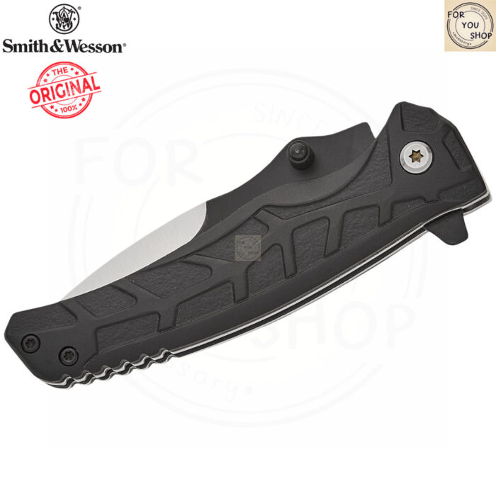 มีดพับ Smith & Wesson Extreme Ops ใบมีด 3 นิ้ว ทรง Drop Point สี Two-Tone ด้ามอะลูมิเนียม ระบบ Liner Lock รุ่น 1209517
