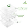ถาดเพาะเมล็ดทรงสูง(12หลุม) ถาดเพาะต้นกล้า ถาดปักชำกิ่ง seedling tray พร้อมฝาบ่มระบายอากาศ ควบแน่นต้นไม้