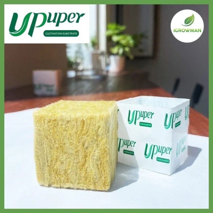 100ชิ้น UPUPER Hydroponic Rockwool Cubes ร็อควูล ร็อควูลก้อนใยหินปลูกต้นไม้ ขนาด 4x4cm