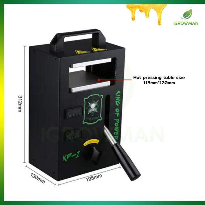 เครื่องกดแดป Rosin Press รุ่น KP-1 แรงกด 4 ตัน เครื่องกดสมุนไพร Rosin Heat Press Machine LTQ Vapor