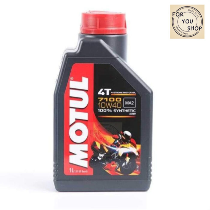 น้ำมันเครื่อง โมตุล MOTUL 7100 10W40 15W50 4T สูตร ESTER สังเคราะห์แท้ 100% สำหรับมอเตอร์ไซค์ 1L