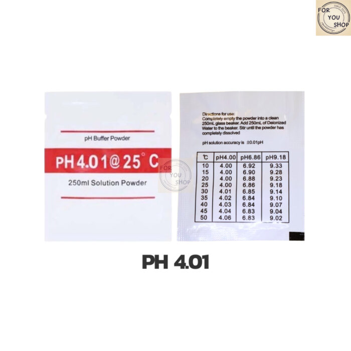 ผงบัฟเฟอร์ pH Buffer ผงคาริเบท ผงปรับ pH มิเตอร์ บัฟเฟอร์สารละลายมาตรฐาน สำหรับ calibate pH