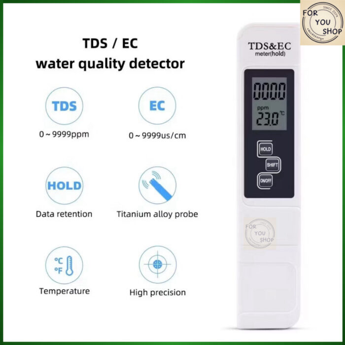 th-11134207-7rasm-m9e7096sjnf30d.jpg เครื่องวัดน้ำ 3in1 TDS/EC/PPM Meter ดิจิตอล พร้อมจอ LCD วัดแม่นยำ ใช้งานง่าย พกพาสะดวก