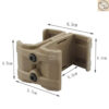 คลิปยึดแม็กคู่ M16 / M4 / AR15 Univasal 5.56 คลิปเชื่อมต่อแบบขนาน Tactical Magazine Coupler