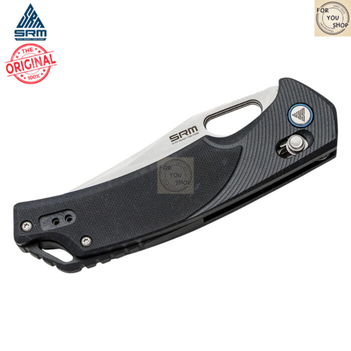 th-11134207-81ztc-ml4xkpk83oqweb.jpg มีดพับ SRM 9201ใบมีด D2 ขนาด 3.54 นิ้ว Satin Clip Point ด้าม G10 AXIS/Crossbar Lock สีดำ