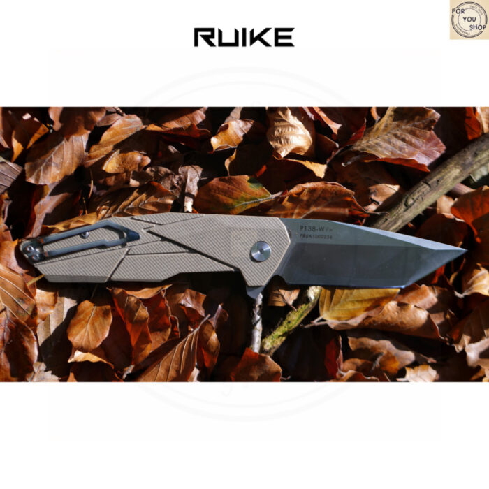 มีดพับ RUIKE P138 EDC ใบมีด Sandvik 14C28N Tanto 3.54นิ้ว ด้ามG10 Liner Lock Folding Knife Outdoor
