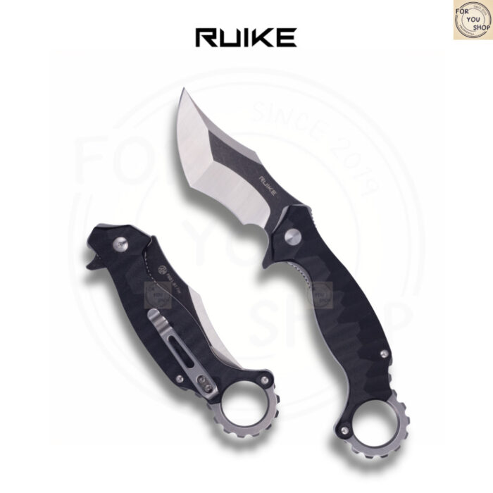มีดพับ RUIKE P881 EDC ใบมีด Tanto Sandvik 14C28N 2.97นิ้ว ด้ามG10 Liner Lock Folding Knife Outdoor