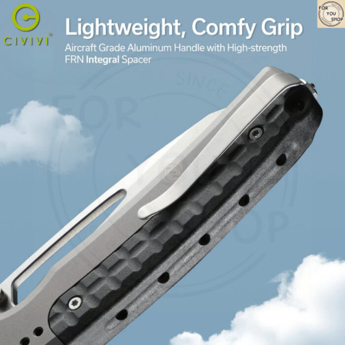 th-11134207-81ztc-mmx8d9c71jidd4.jpg มีดพับ CIVIVI Sentinel Strike Flipper EDC ใบมีด K110 / Damascus 3.7 นิ้ว ด้าม Aluminum Button Lock