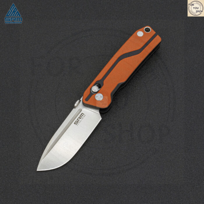 มีดพับ SRM Rubik 7228-GJ ใบมีด D2 ขนาด 2.72 นิ้ว ทรง Drop Point ด้าม G10 ระบบ Ambi-Lock EDC