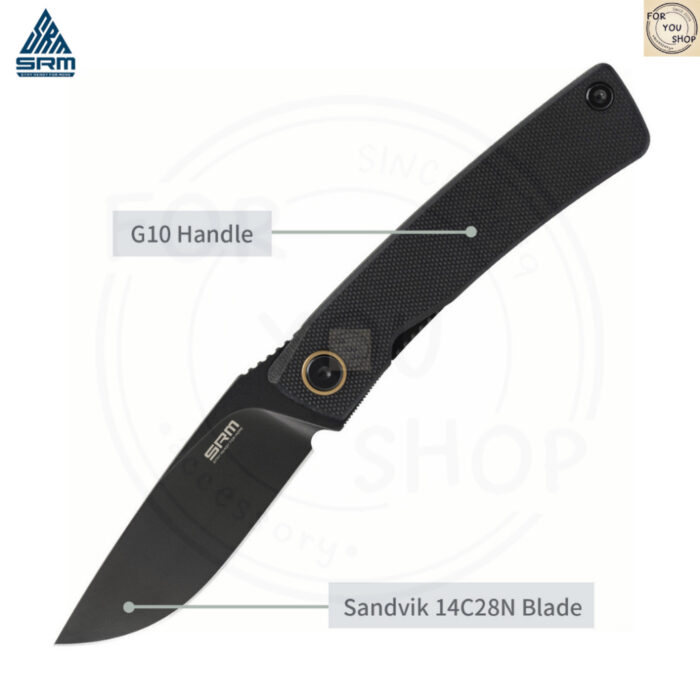 มีดพับ SRM Air 105M ใบมีด 14C28N ขนาด 2.95 นิ้ว ด้าม G10 ระบบ Liner Lock Tactical EDC Folding Knife