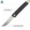 มีดพับ SRM Gent 401 ใบมีด 10Cr15CoMov (เทียบเท่า VG-10) ขนาด 3.27 นิ้ว ด้าม G10 ระบบ Liner Lock EDC