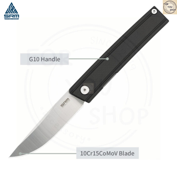 มีดพับ SRM Gent 401 ใบมีด 10Cr15CoMov (เทียบเท่า VG-10) ขนาด 3.27 นิ้ว ด้าม G10 ระบบ Liner Lock EDC