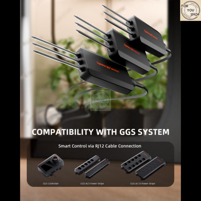 th-11134207-81ztd-mjnuz9a8bmrr96.jpg Spider Farmer GGS เซนเซอร์ดิน Soil Sensor Pro 3-in-1 (3 ชิ้น) วัด EC อุณหภูมิ ความชื้น คุมระบบน้ำหยด