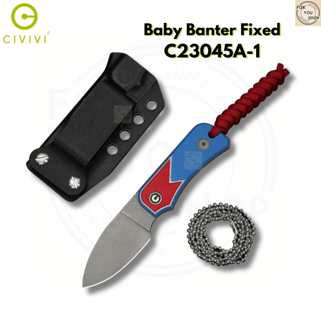 มีดพก CIVIVI Baby Banter Fixed EDC ใบมีด Nitro-V 2.39 นิ้ว ด้าม G10 Jump Edition รุ่น C23045A-1