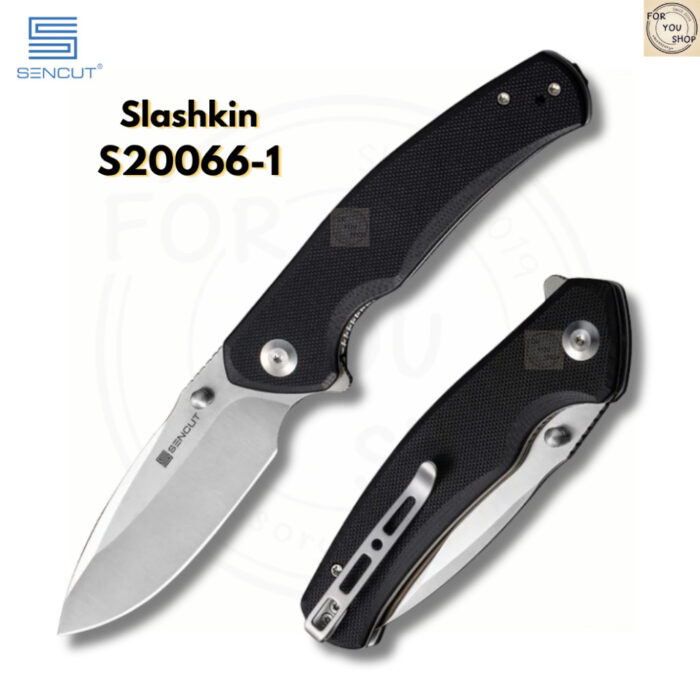 มีดพับ SENCUT Slashkin EDC ใบมีด D2 3.48 นิ้ว ด้าม G10 / Micarta / Wood Flipper & Thumb Stud Knife