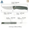 มีดพับ SRM 255L Medal ใบมีดLaminated140Cr ระบบAmbi-Lock ลูกปืนเซรามิก ด้ามMicarta /G10 /Carbon Fiber