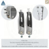 มีดพับ SRM 259L Medal ใบมีด 14C28N 3.18 นิ้ว ด้าม Aluminum + ไม้ Rosewood / Ebony ระบบ Ambi-Lock EDC