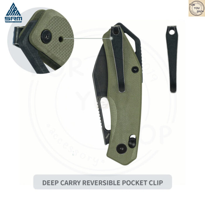 มีดพับ SRM Cub 261M ใบมีด 154CM / 140Cr Laminated ขนาด 2.83 นิ้ว ด้าม G10 ระบบ Crossbar Lock EDC