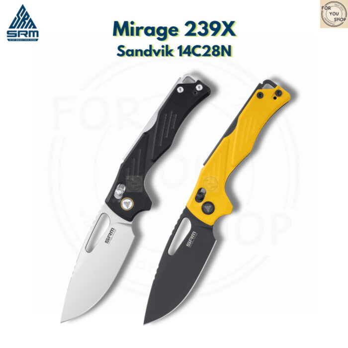 th-11134207-81ztd-mn2uuy5jtt6u79.jpg มีดพับ SRM Mirage 239X ใบมีด 14C28N ขนาด 3.62 นิ้ว ทรง Drop Point ด้าม G10 ระบบ Crossbar Lock EDC
