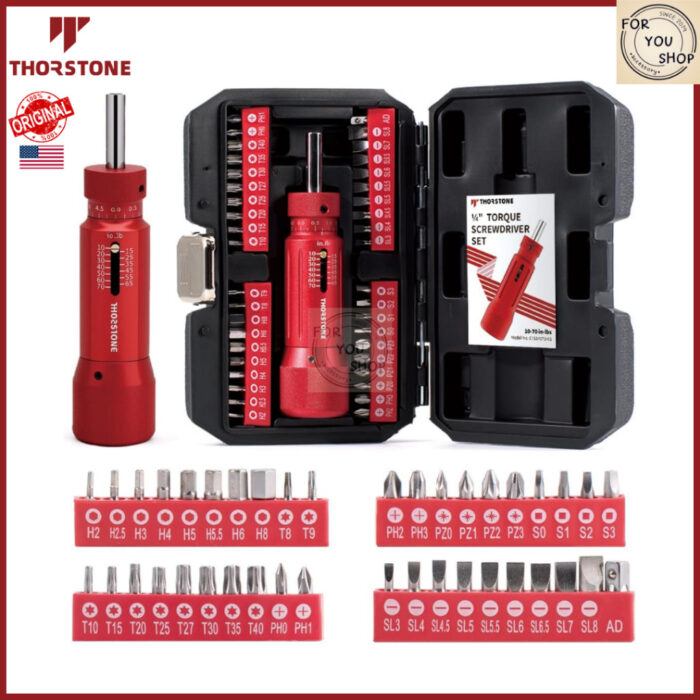 ประแจตั้งแรงบิด Thorstone พร้อมดอกไขควง 40ชิ้น+กล่อง ใช้ติดกล้อง ซ่อมปืน ซ่อมจักรยาน งานช่างละเอียด