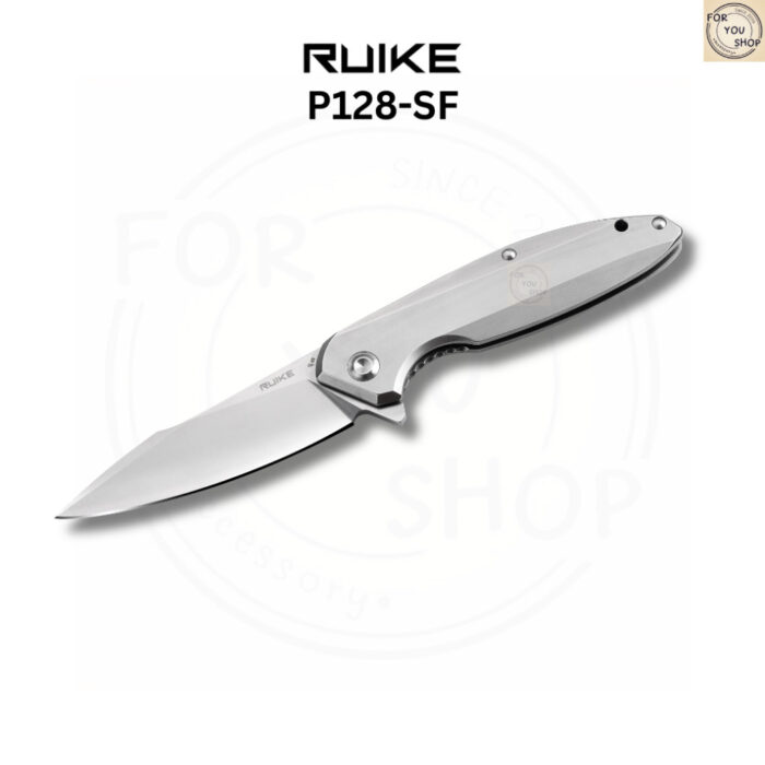 มีดพับ RUIKE P128-SF EDC ใบมีดSandvik 14C28N 3.66นิ้ว ด้าม420 Stainless Frame Lock Beta Plus Outdoor