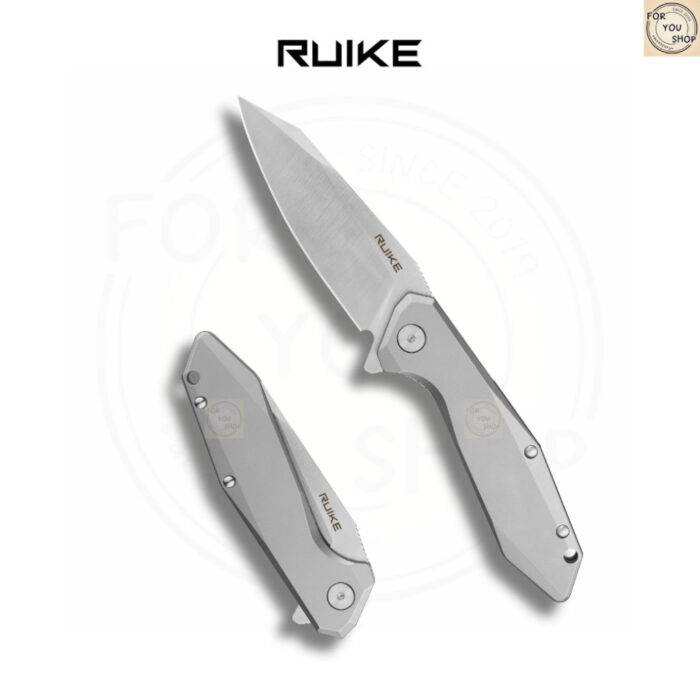 มีดพับ RUIKE P135-SF EDC Reverse Tanto ใบมีด Sandvik14C28N 3.62นิ้ว ด้าม420 Stainless Frame Lock