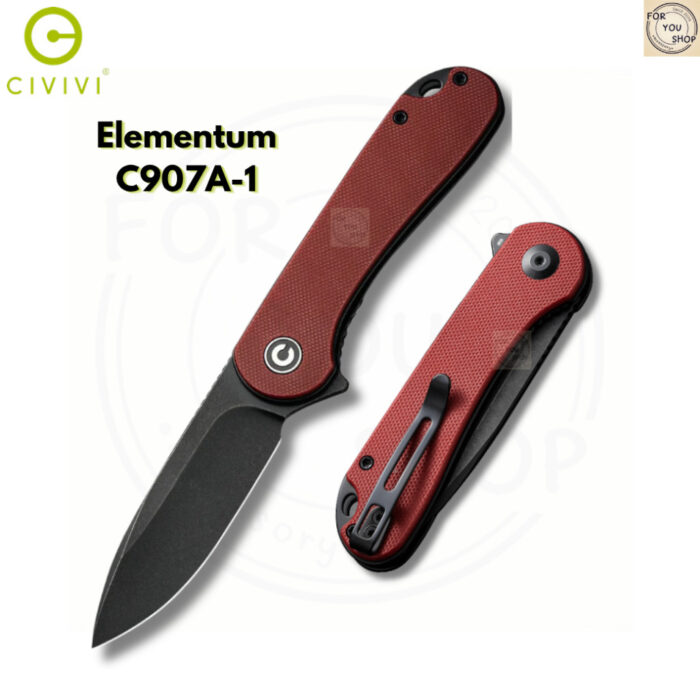 มีดพับ CIVIVI Elementum EDC ใบมีด D2 / 14C28N / Nitro-V 2.96นิ้ว Liner Lock Outdoor Flipper Knife