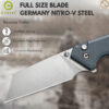 มีดพับ CIVIVI Amirite EDC ใบมีด Nitro-V 3.48 นิ้ว ด้าม G10 Flipper & Thumb Stud & Button Lock