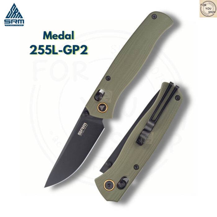 th-11134207-81zte-mn02kntkag3me3.jpg มีดพับ SRM 255L Medal ใบมีด 10Cr15CoMoV 3.2 นิ้ว ด้าม G10 / Micatar ระบบ Ambi-Lock ลูกปืนเซรามิก EDC