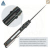 มีดพับ SRM 259L Medal ใบมีด 14C28N 3.18 นิ้ว ด้าม Aluminum + ไม้ Rosewood / Ebony ระบบ Ambi-Lock EDC