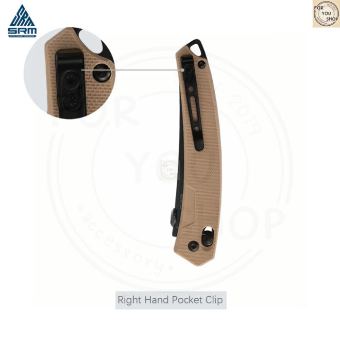 มีดพับ SRM 9211 ใบมีด 8Cr13MoV ขนาด 3.6 นิ้ว ทรง Clip Point ด้าม G10 ระบบ Crossbar Lock Tactical EDC
