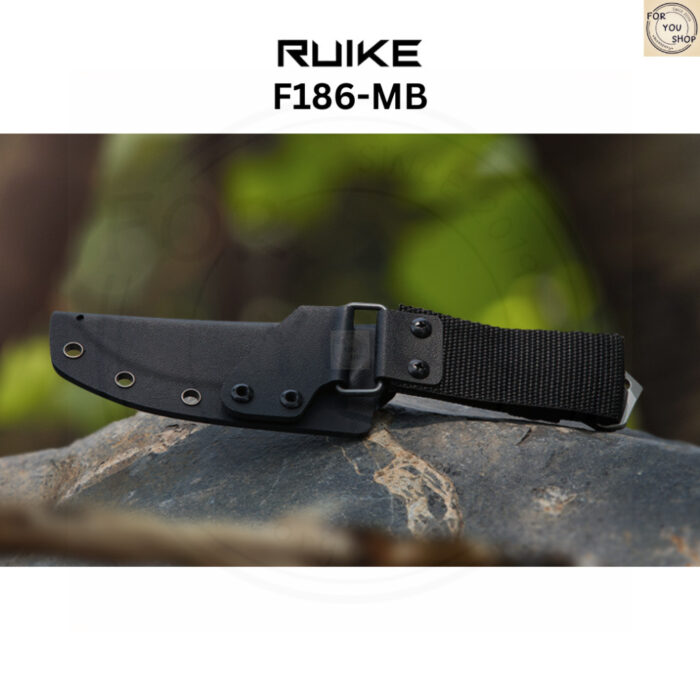 มีดพก Ruike Knife F186-MB ใบมีด D2 4.17นิ้ว Stonewash ด้าม Micarta พร้อมปลอก ABS Fixed Blade