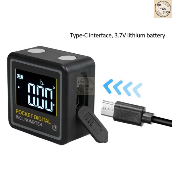 th-11134207-81ztf-mlhw5ytczthe54.jpg เครื่องวัดมุมดิจิตอล Pocket Digital Angle Gauge วัดองศา แม่เหล็ก วัดความเอียง ความแม่นยำสูง USB (WD-089)