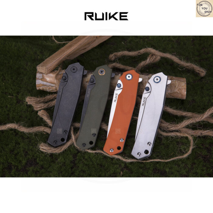 มีดพับ RUIKE P801 EDC ใบมีด 14C28N 3.39นิ้ว ด้าม Stainless / G10 ระบบ Frame Lock Outdoor Knife
