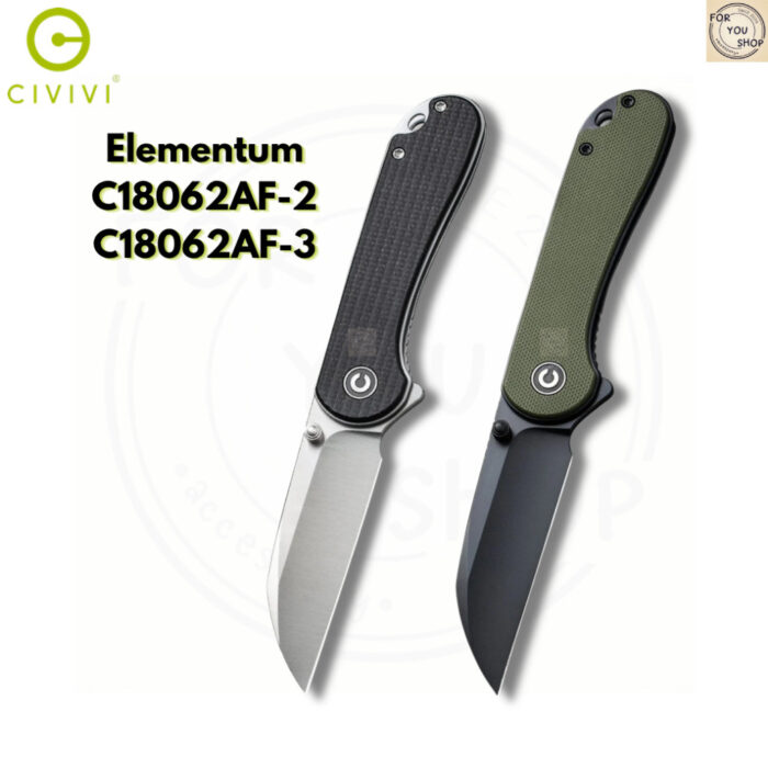 มีดพับ CIVIVI Elementum EDC ใบมีด D2 / 14C28N / Nitro-V 2.96นิ้ว Liner Lock Outdoor Flipper Knife
