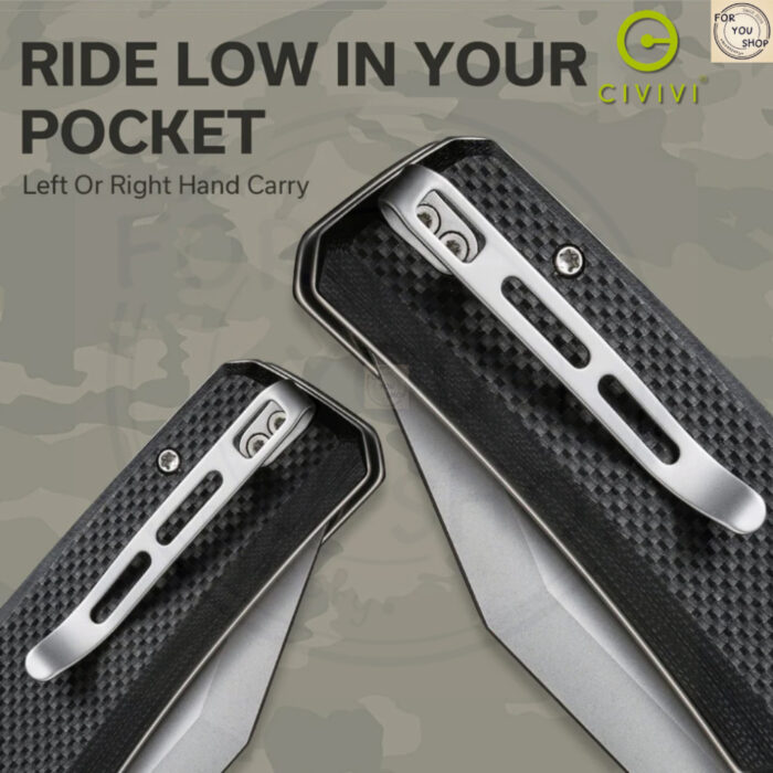 มีดพับ CIVIVI Bhaltair Flipper & Thumb Stud EDC ใบมีด 14C28N 3.98 นิ้ว ด้าม G10 Liner Lock