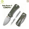 th-11134207-81ztf-mmylq5kwk0lk0d.jpg มีดพับ CIVIVI Baby Banter 2 EDC ใบมีด 2.34" Nitro-V/14C28N ด้ามAluminum/Micarta/G10 Crossbar Lock