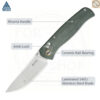 มีดพับ SRM 255L Medal ใบมีดLaminated140Cr ระบบAmbi-Lock ลูกปืนเซรามิก ด้ามMicarta /G10 /Carbon Fiber