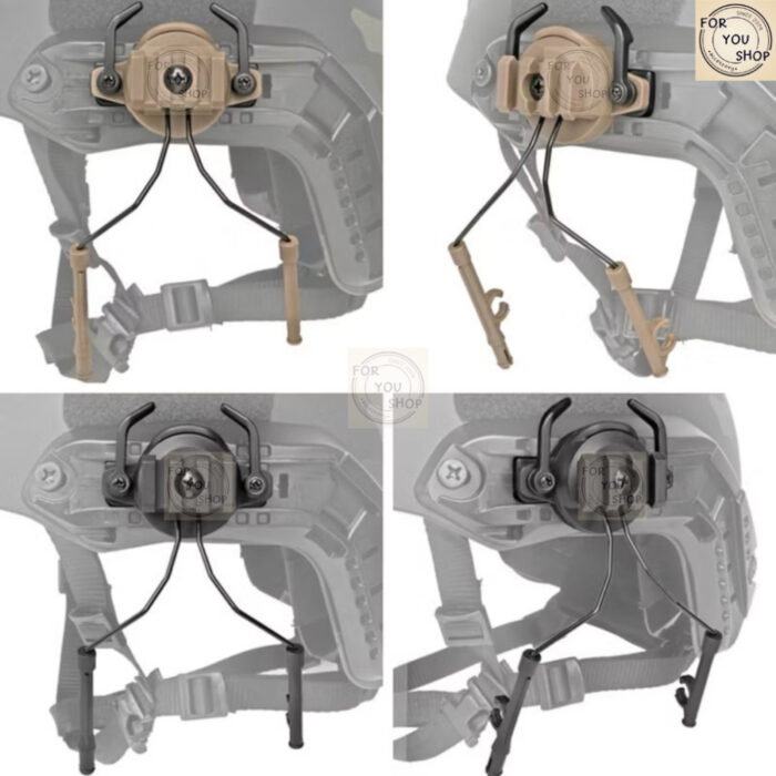 th-11134207-81ztg-mlg4ubwztyps83.jpg ขายึดหูฟัง Tactical สำหรับรางหมวกกันน็อค 19-21มม. ปรับได้ 360° ที่ครอบหูป้องกันเสียง ขาติดหูฟัง