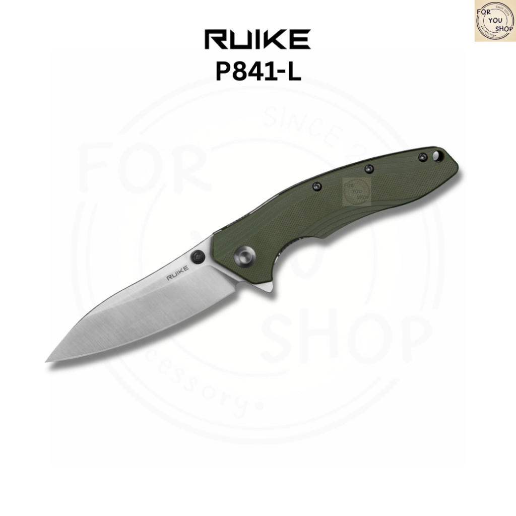 มีดพับ RUIKE P841-L EDC ใบมีดSandvik 14C28N 3.54นิ้ว ด้ามG10/ 420 stainless Liner lock Folding Knife